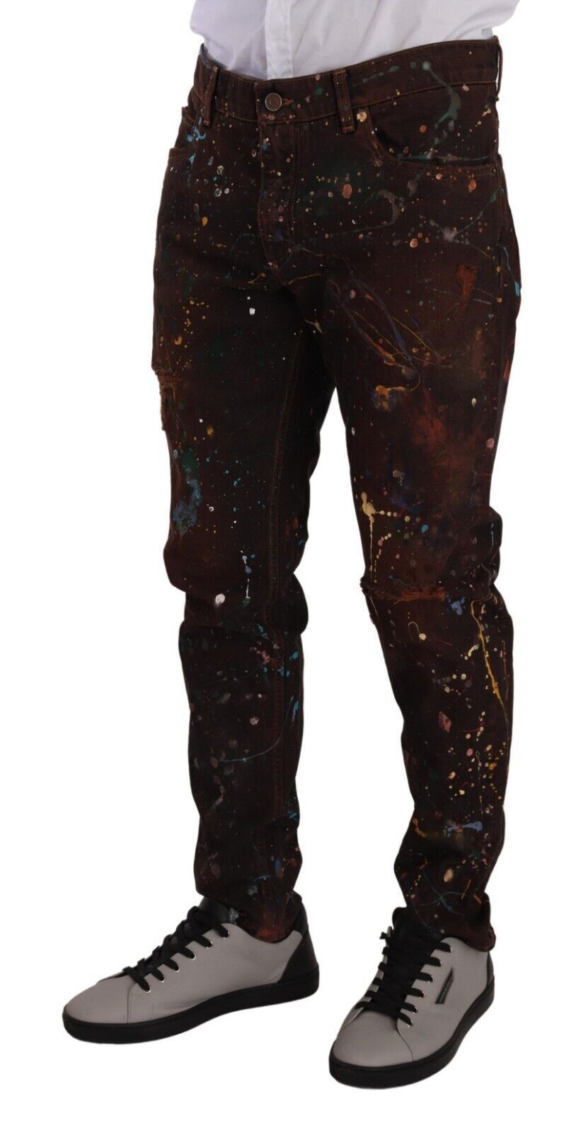 Dolce &amp; Gabbana Elegant multi-colored painted denim jeans