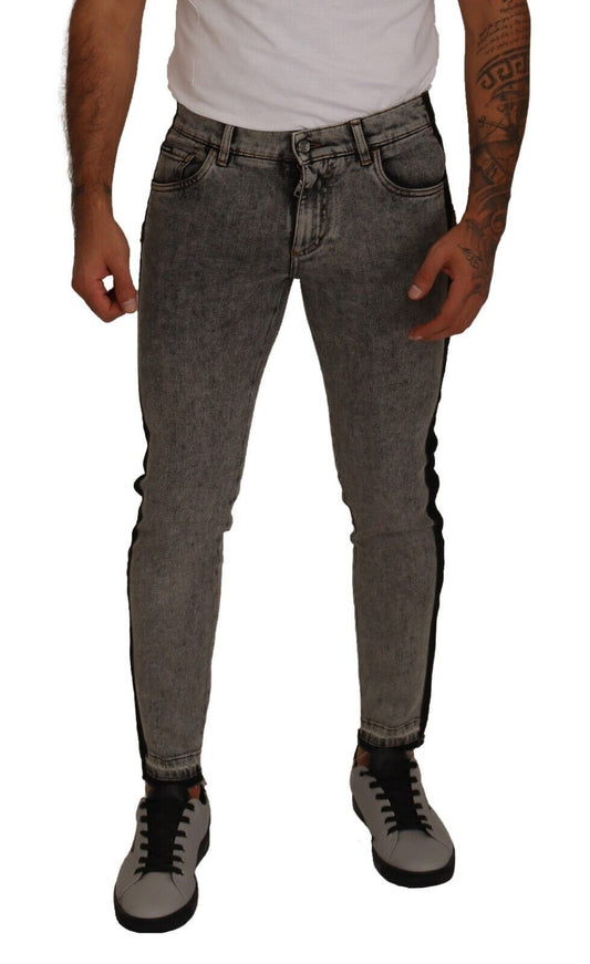 Dolce & Gabbana Schicke verzierte Krone Skinny Jeans