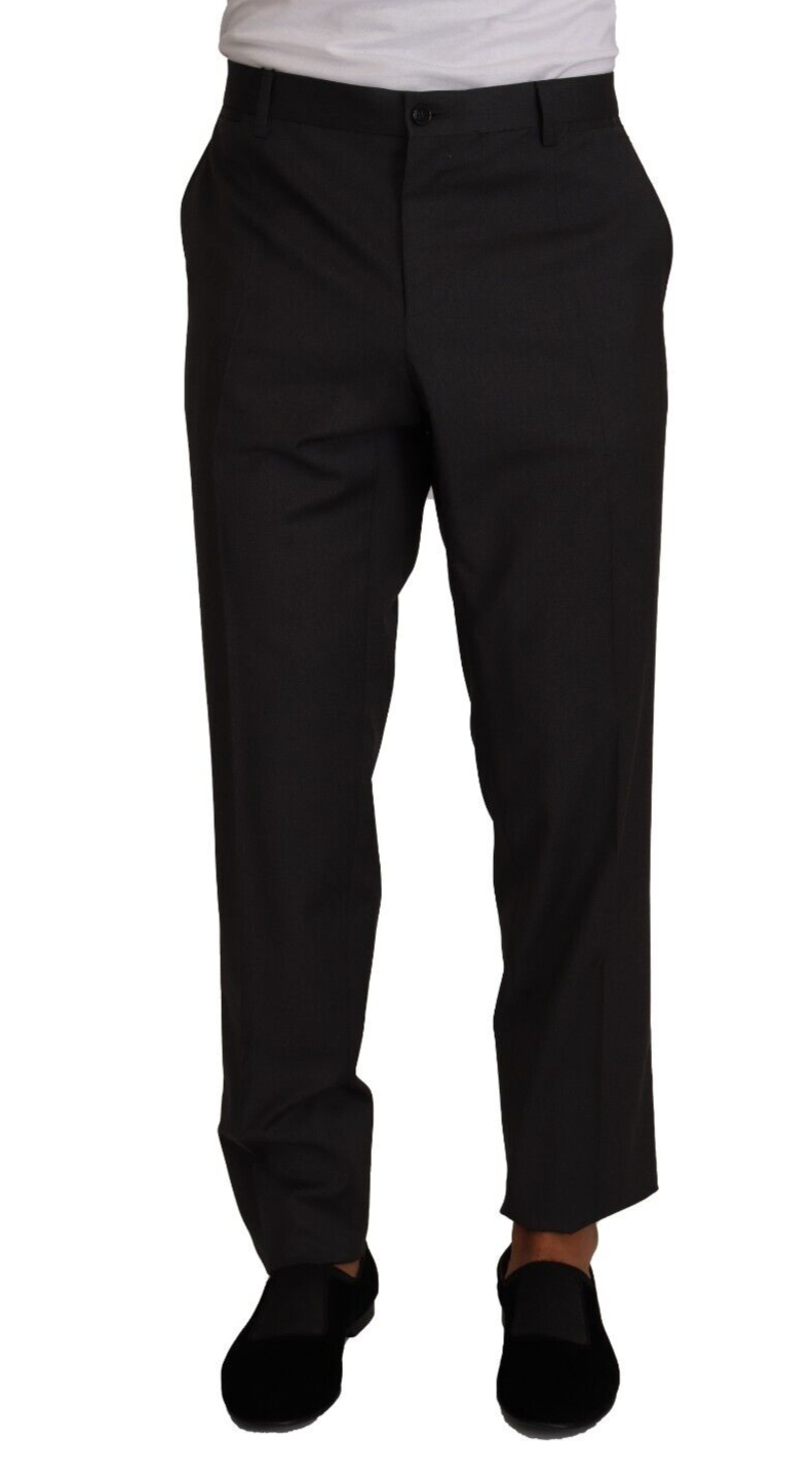 Dolce &amp; Gabbana Elegant grey wool dress trousers