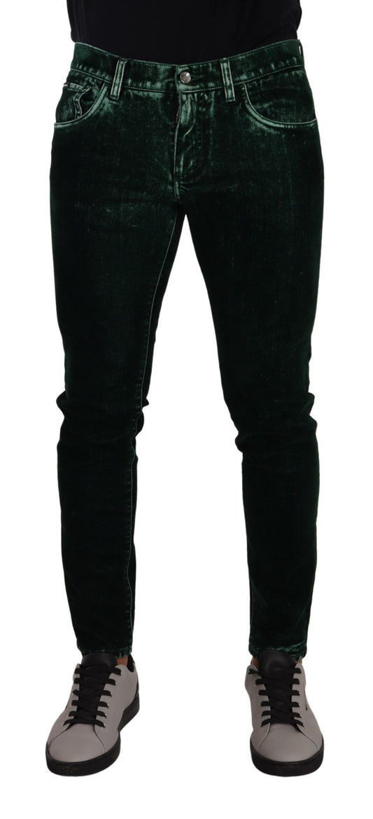 Dolce & Gabbana Glatte Skinny Denim Jeans aus Baumwollmischung