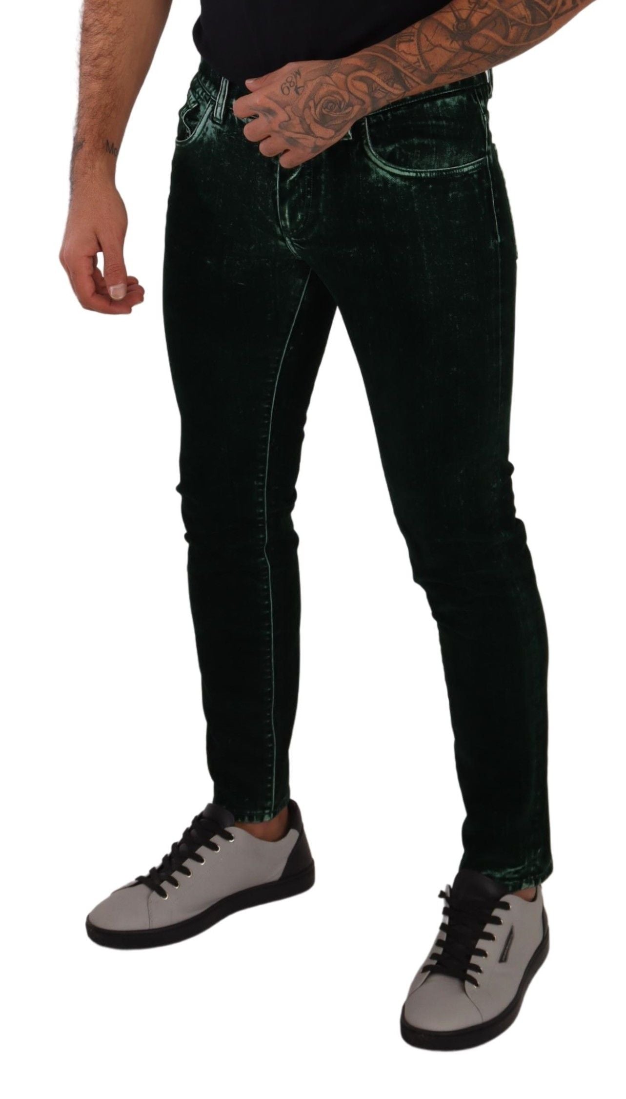 Dolce & Gabbana Glatte Skinny Denim Jeans aus Baumwollmischung