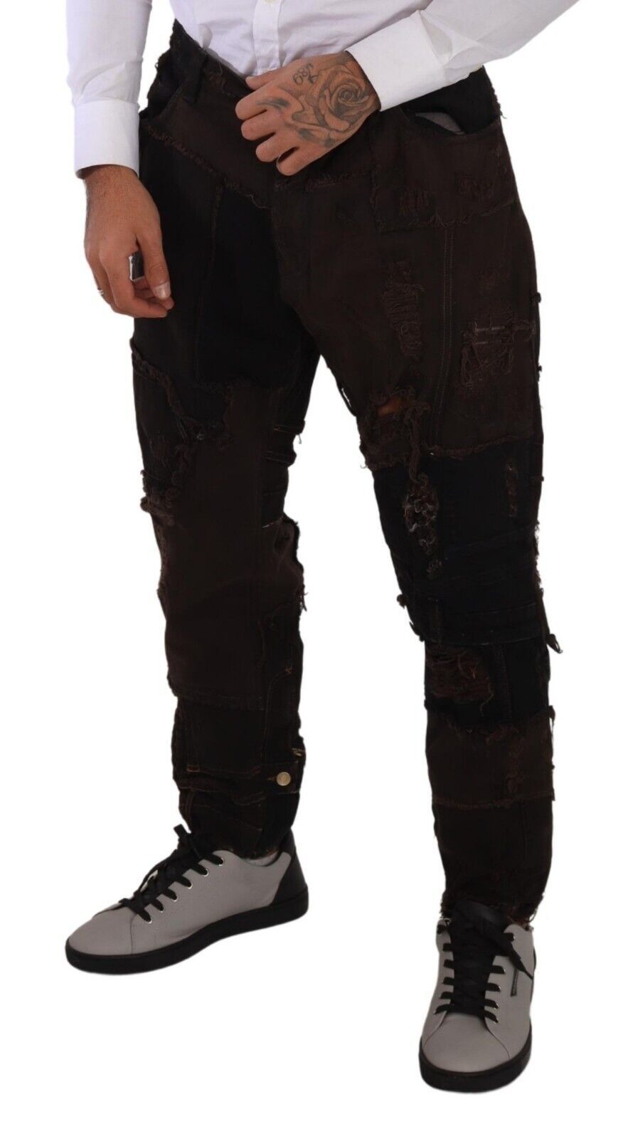 Dolce &amp; Gabbana Elegant Distressed Patchwork Denim Jeans