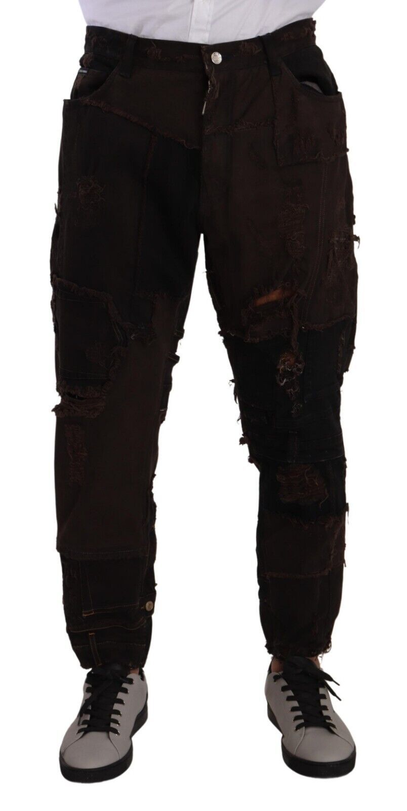 Dolce &amp; Gabbana Elegant Distressed Patchwork Denim Jeans