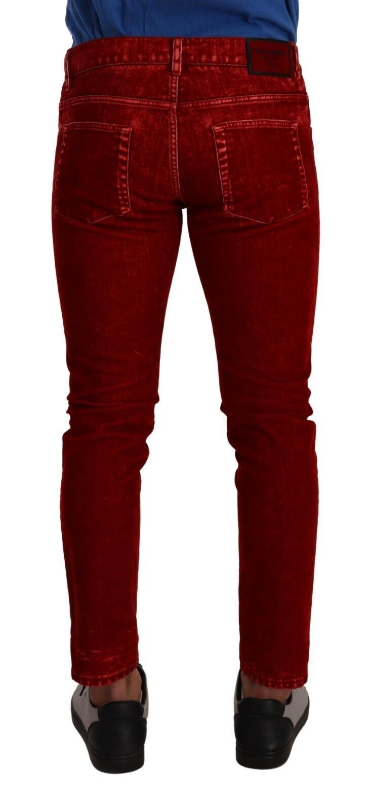 Dolce & Gabbana Hinreißend rote Slim Fit Designer Jeans