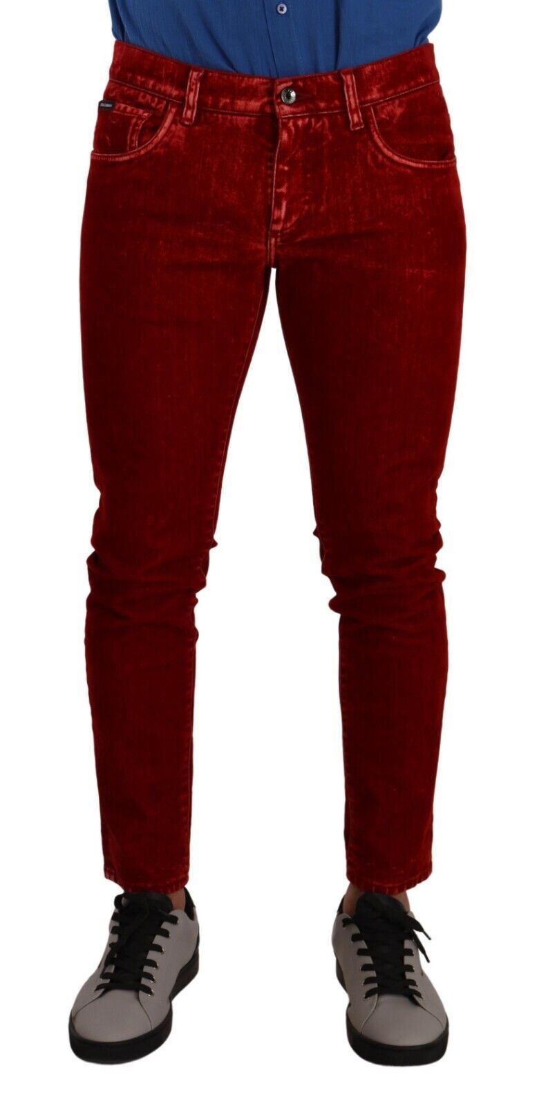 Dolce & Gabbana Hinreißend rote Slim Fit Designer Jeans