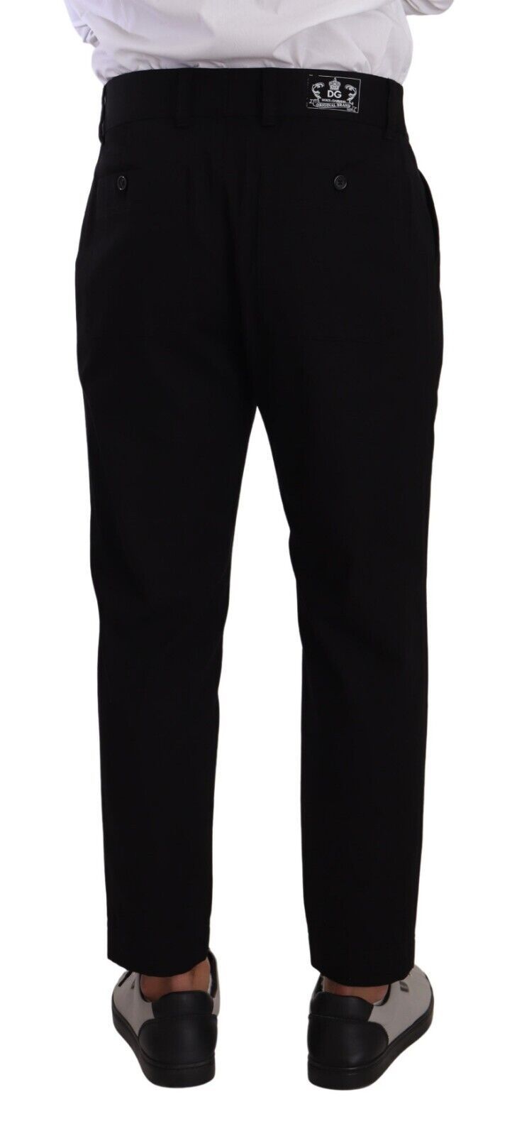 Dolce &amp; Gabbana Elegant tapered chinos in black cotton