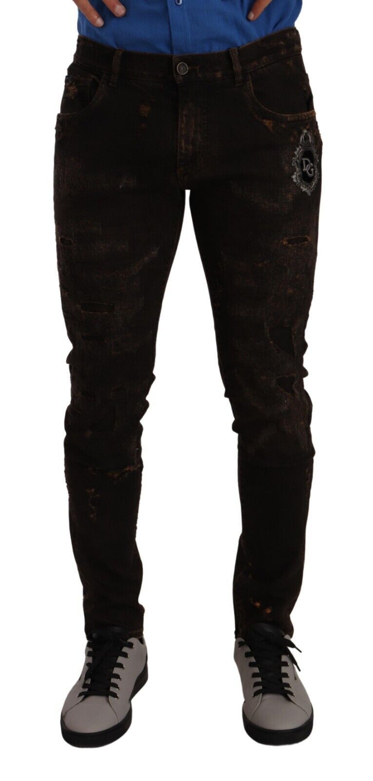 Dolce & Gabbana Schlanke Distressed-Denim-Eleganz