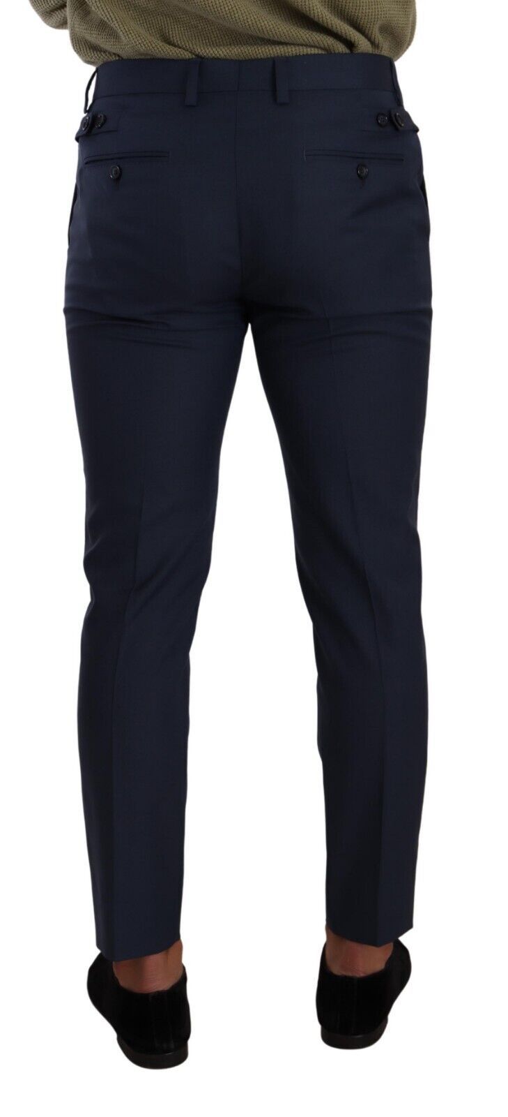 Dolce &amp; Gabbana Elegant dark blue slim-fit dress pants