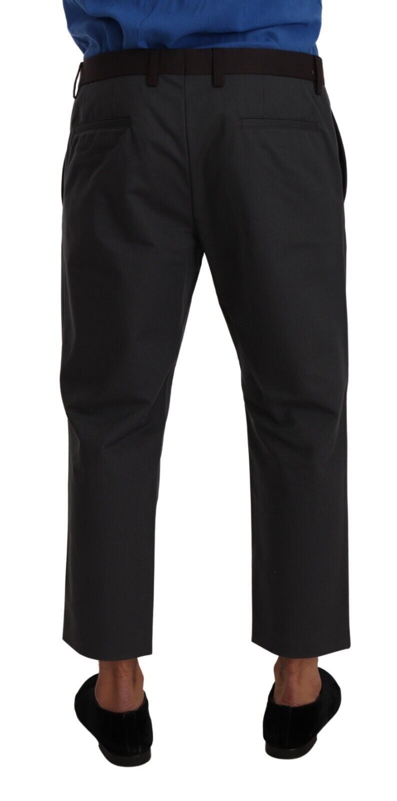 Dolce &amp; Gabbana Elegant Cropped Pants in Grey and Bordeaux Shades