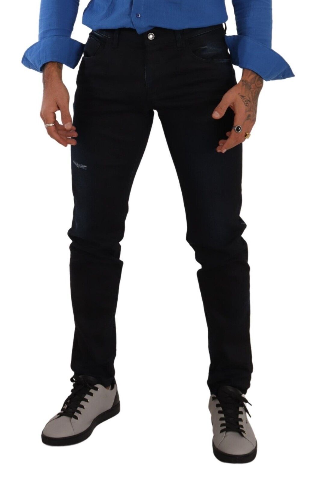 Dolce &amp; Gabbana Elegant slim fit dark blue denim jeans