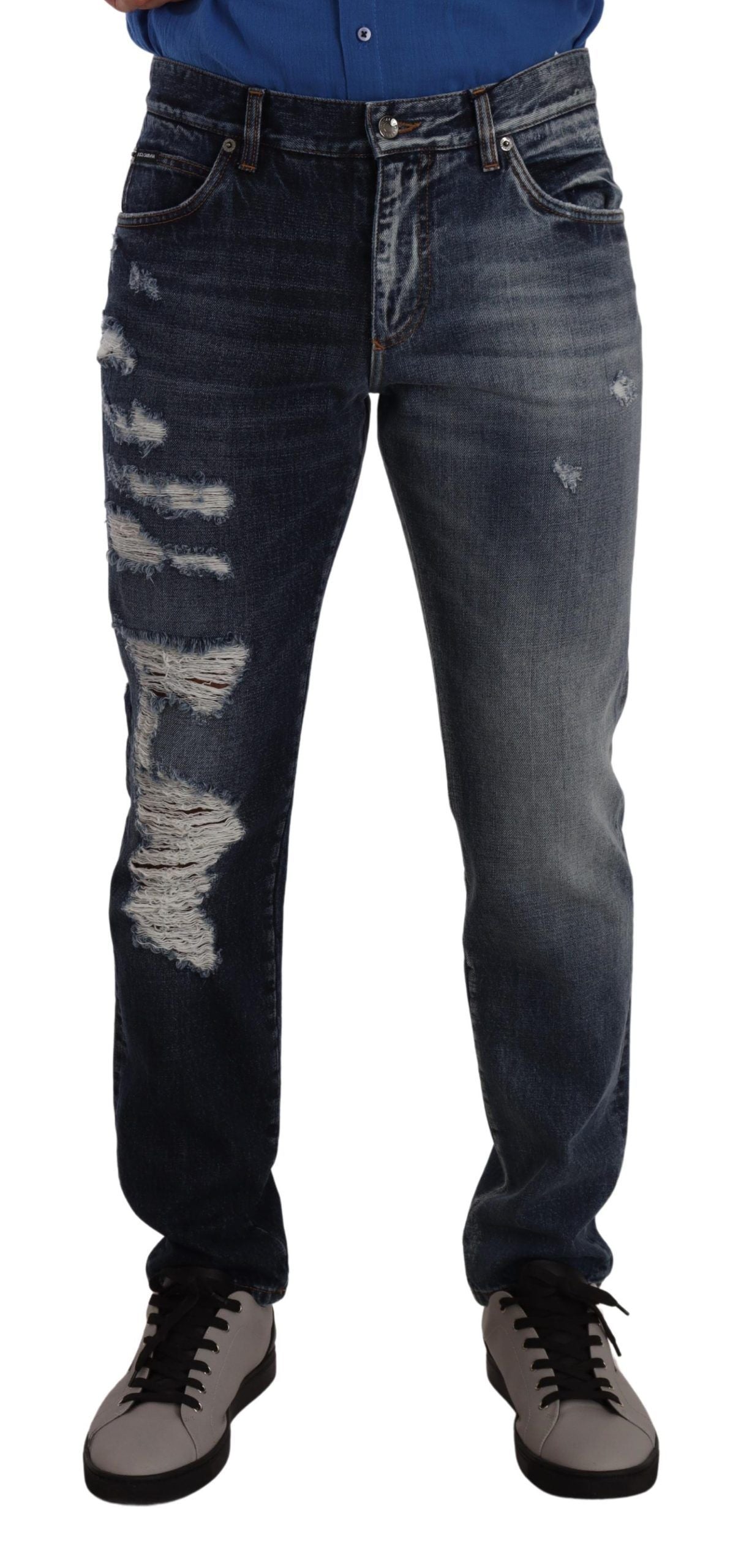 Dolce & Gabbana Schicke zerrissene Denim-Jeans