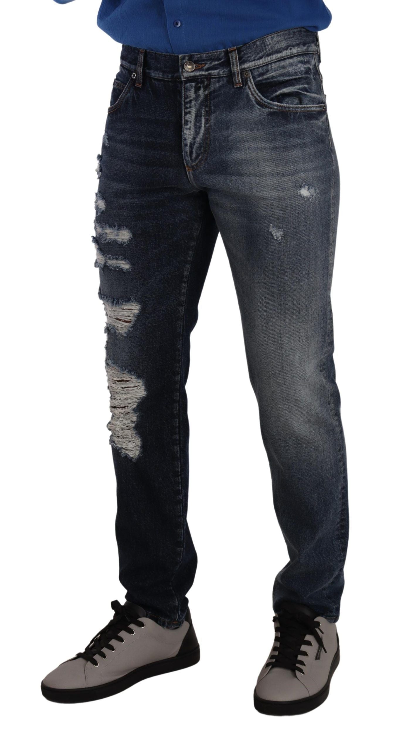 Dolce & Gabbana Schicke zerrissene Denim-Jeans