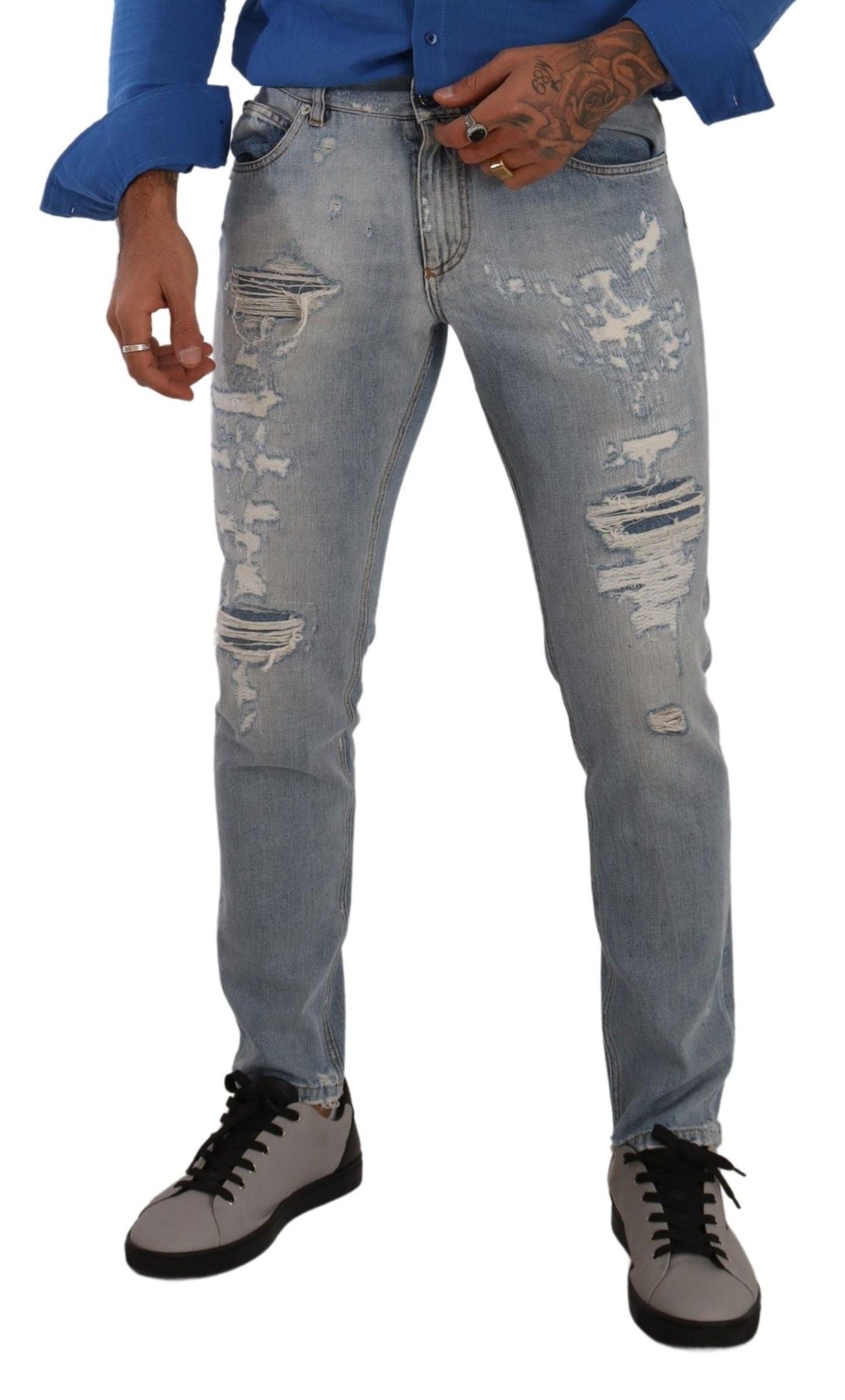 Dolce &amp; Gabbana Elegant light blue straight denim jeans