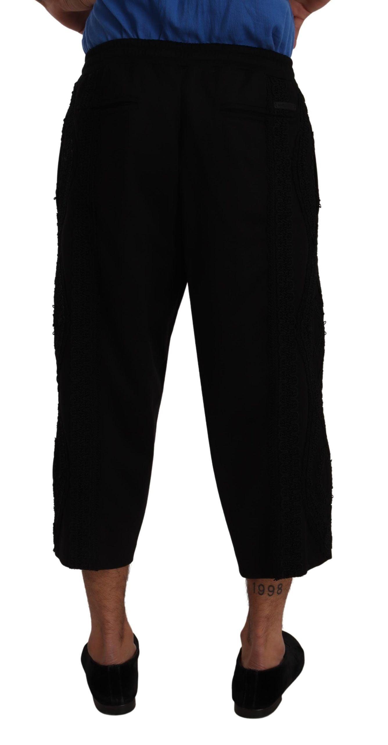 Dolce &amp; Gabbana Elegant black cropped torero trousers