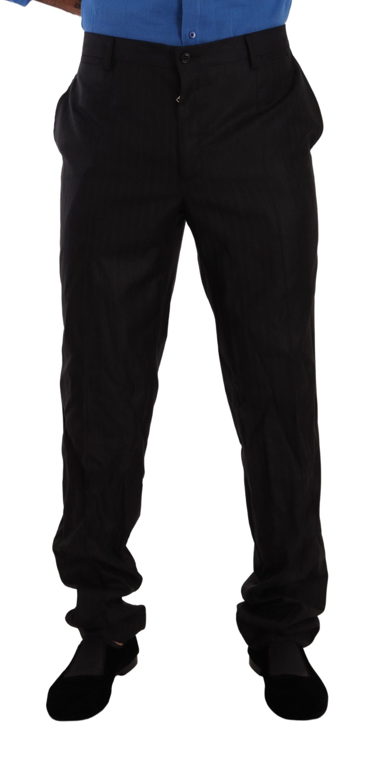 Dolce &amp; Gabbana Elegant striped wool and silk dress pants