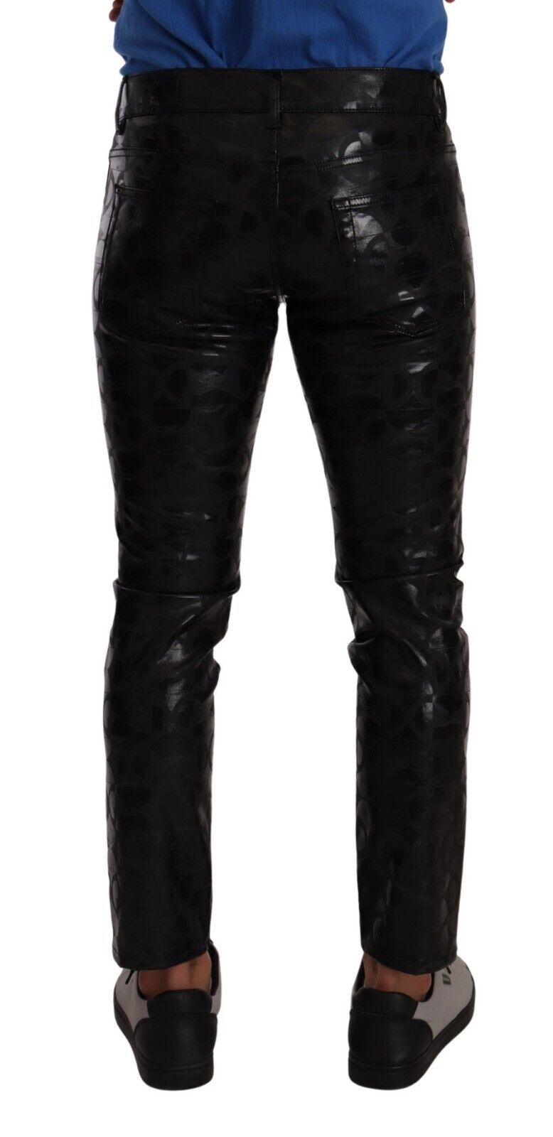 Dolce &amp; Gabbana Elegant Black Logo Skinny Pants