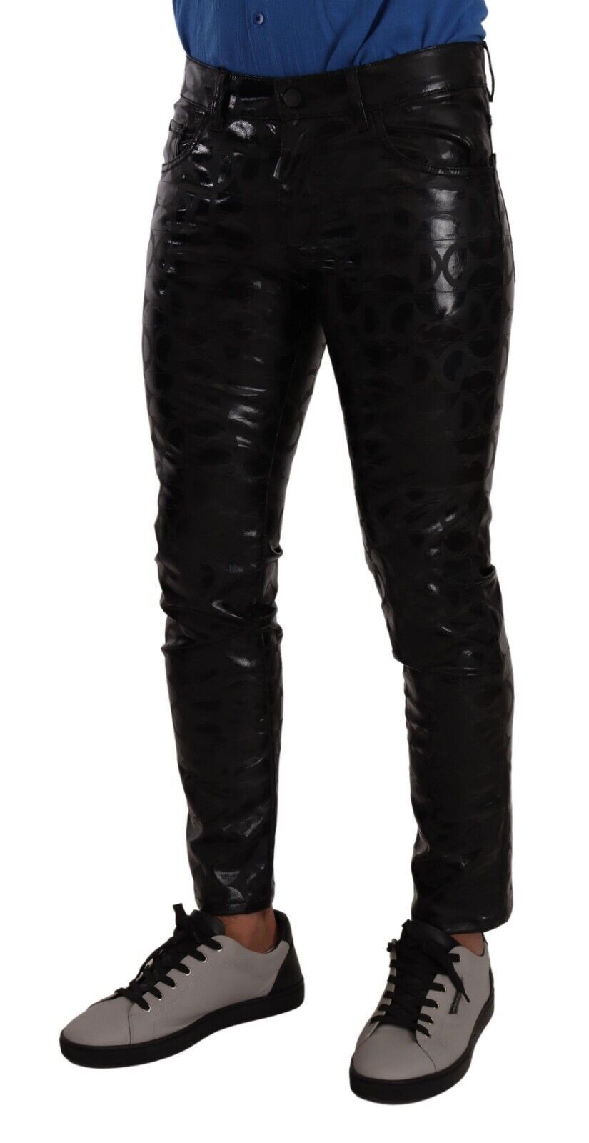 Dolce &amp; Gabbana Elegant Black Logo Skinny Pants