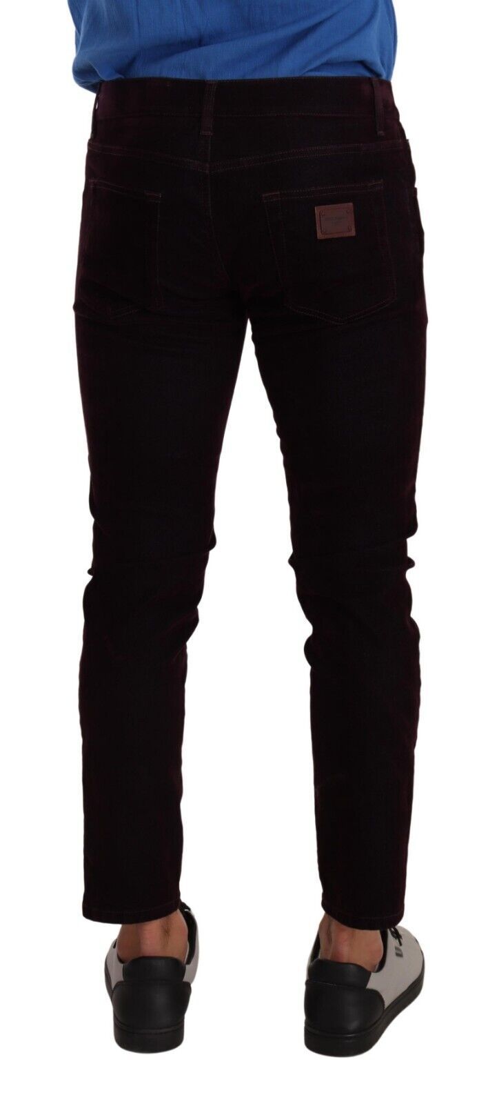 Dolce &amp; Gabbana Elegant burgundy slim fit denim