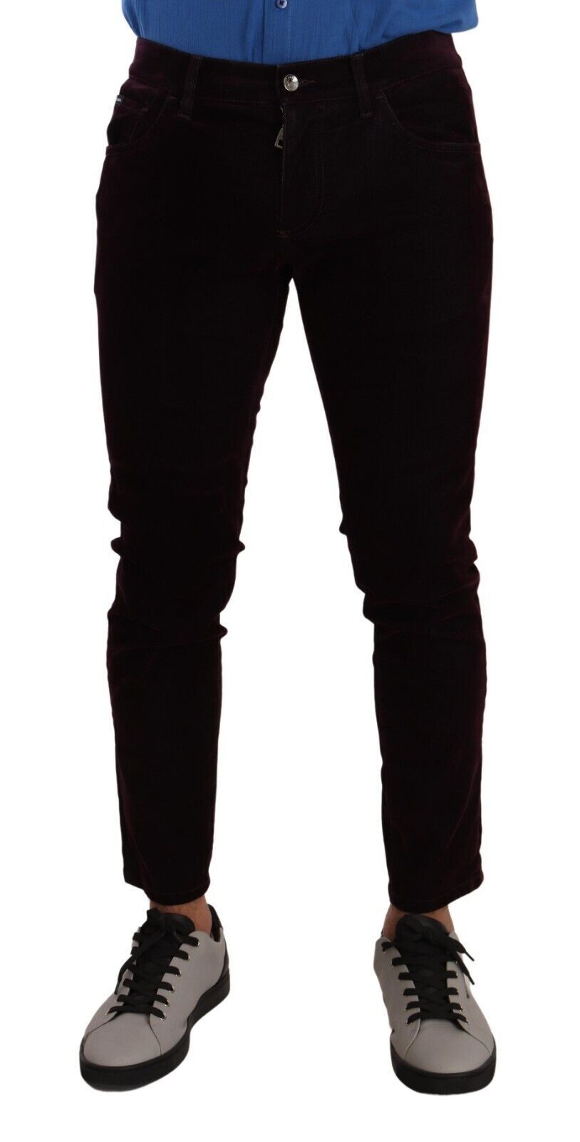 Dolce &amp; Gabbana Elegant burgundy slim fit denim