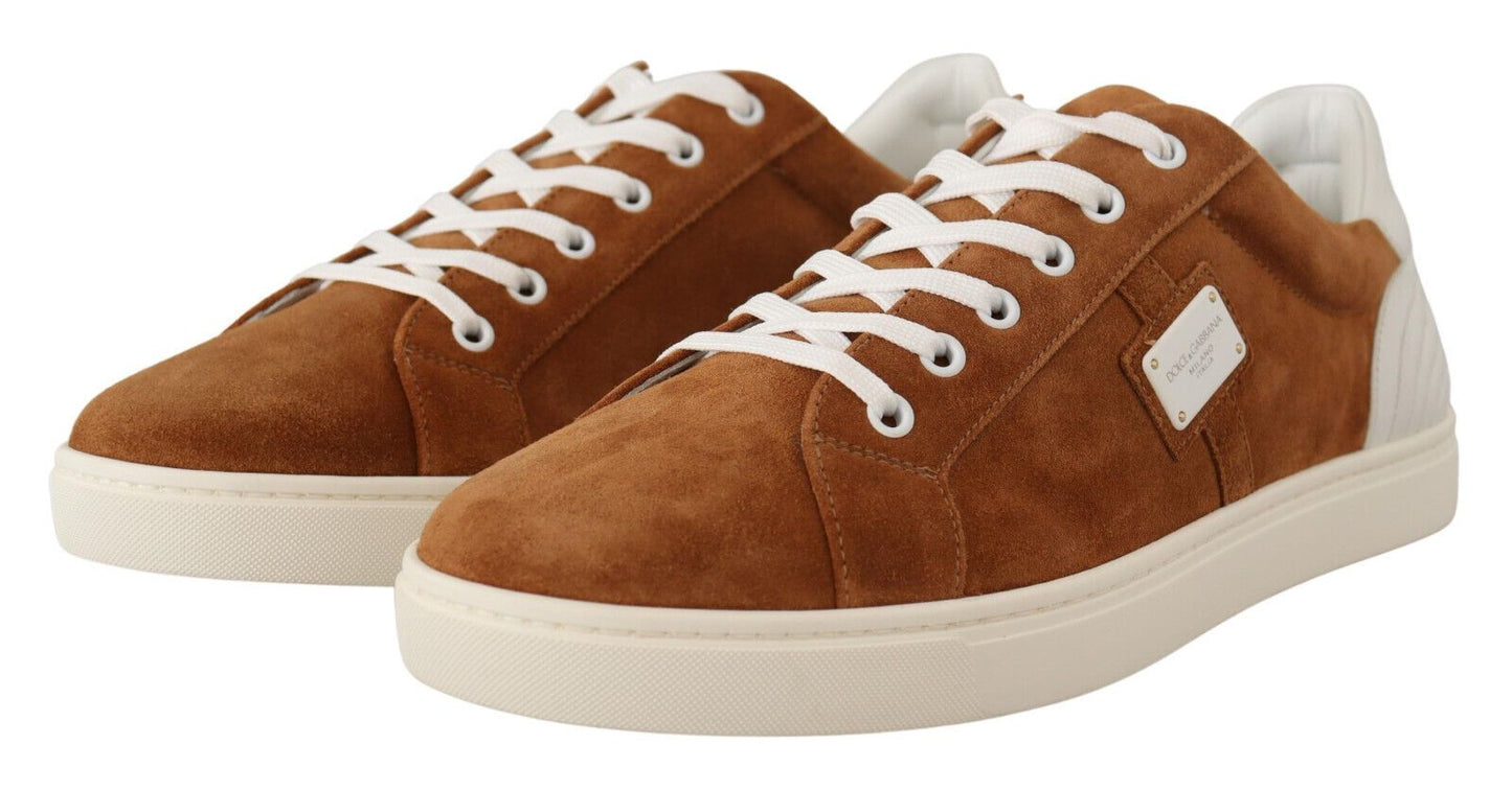 Dolce &amp; Gabbana Elegant two-tone leather sneakers