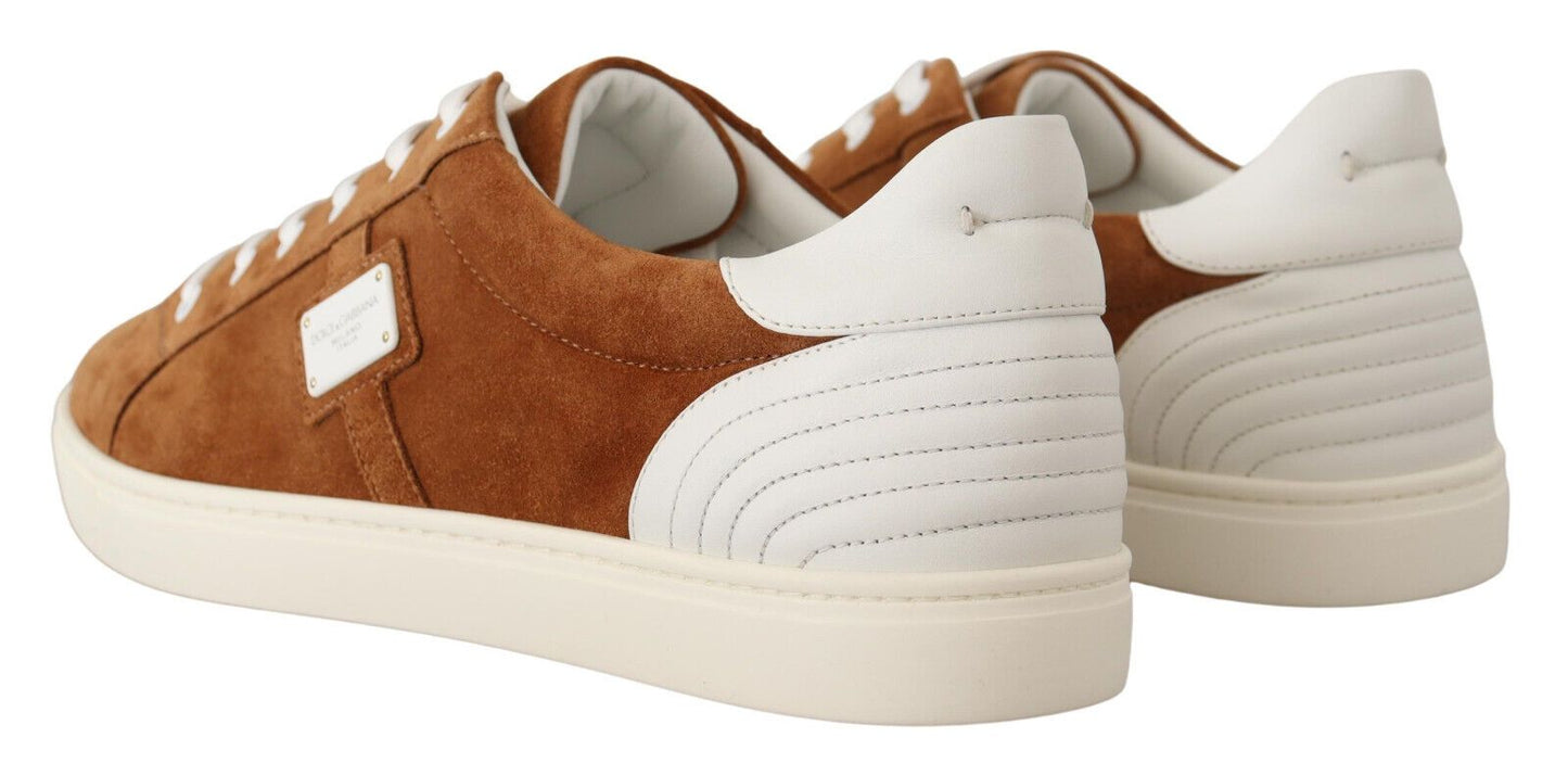 Dolce &amp; Gabbana Elegant two-tone leather sneakers