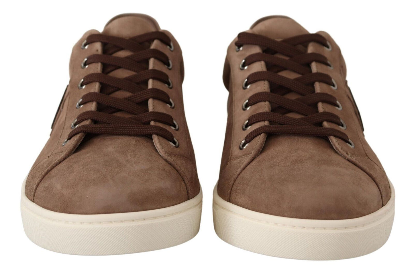 Dolce &amp; Gabbana Elegant Brown Leather Sneakers for Men