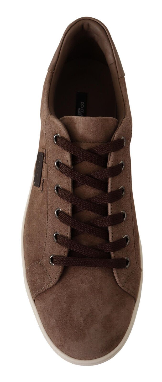 Dolce &amp; Gabbana Elegant Brown Leather Sneakers for Men