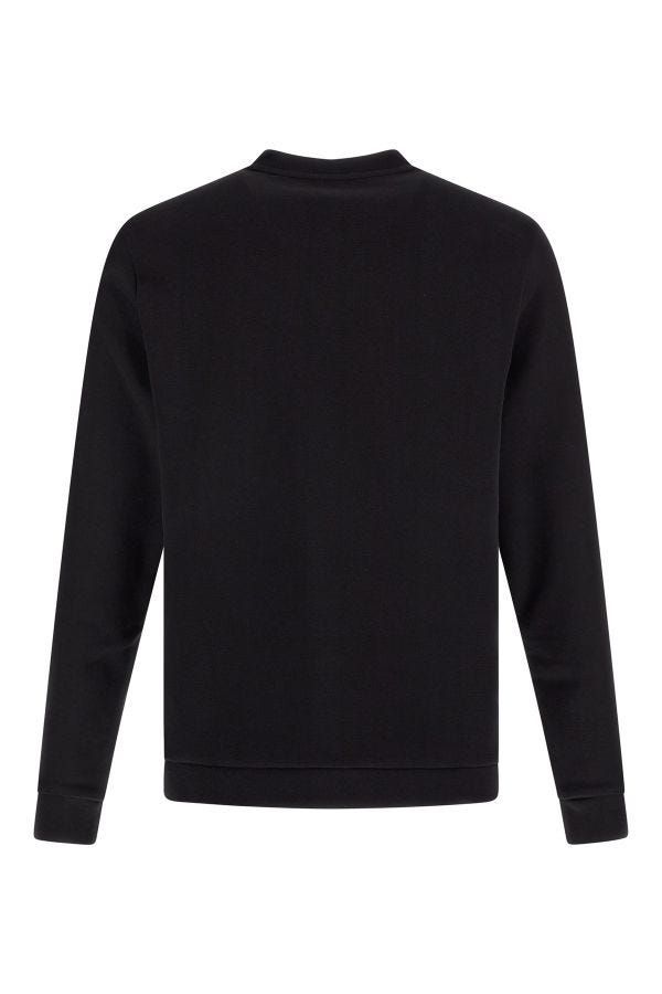 Hugo Boss Elegant round neck sweatshirt in black cotton