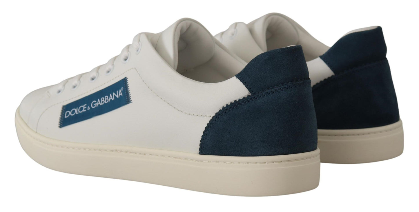 Dolce &amp; Gabbana Chic white leather low-top sneakers