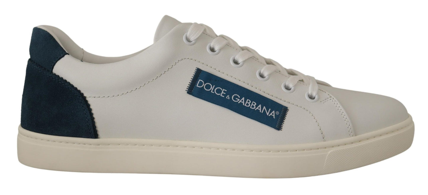 Dolce &amp; Gabbana Chic white leather low-top sneakers