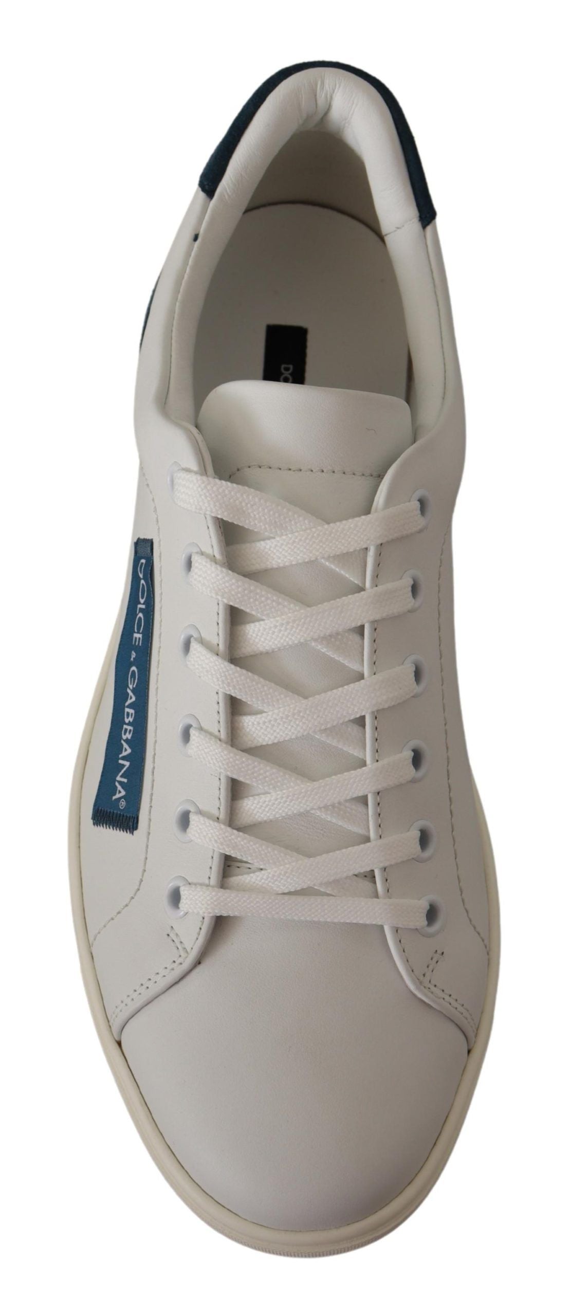 Dolce &amp; Gabbana Chic white leather low-top sneakers