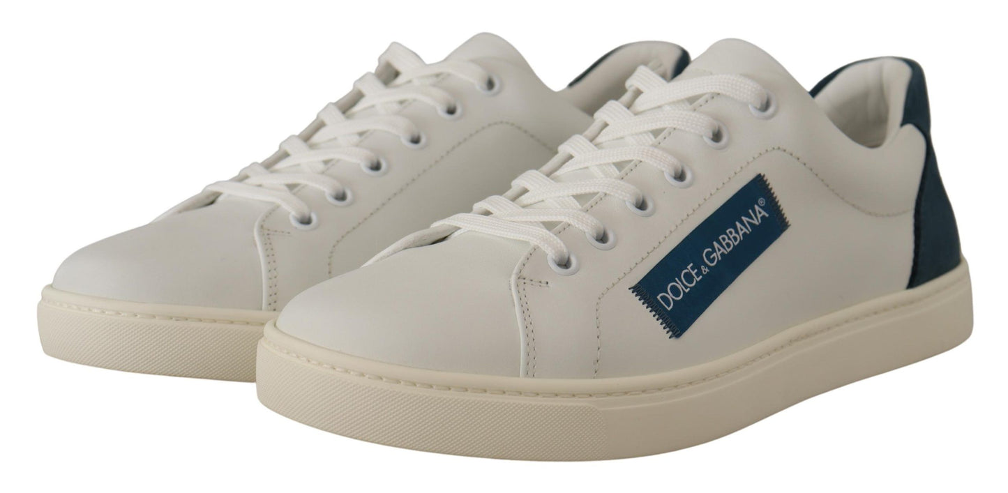 Dolce &amp; Gabbana Chic white leather low-top sneakers