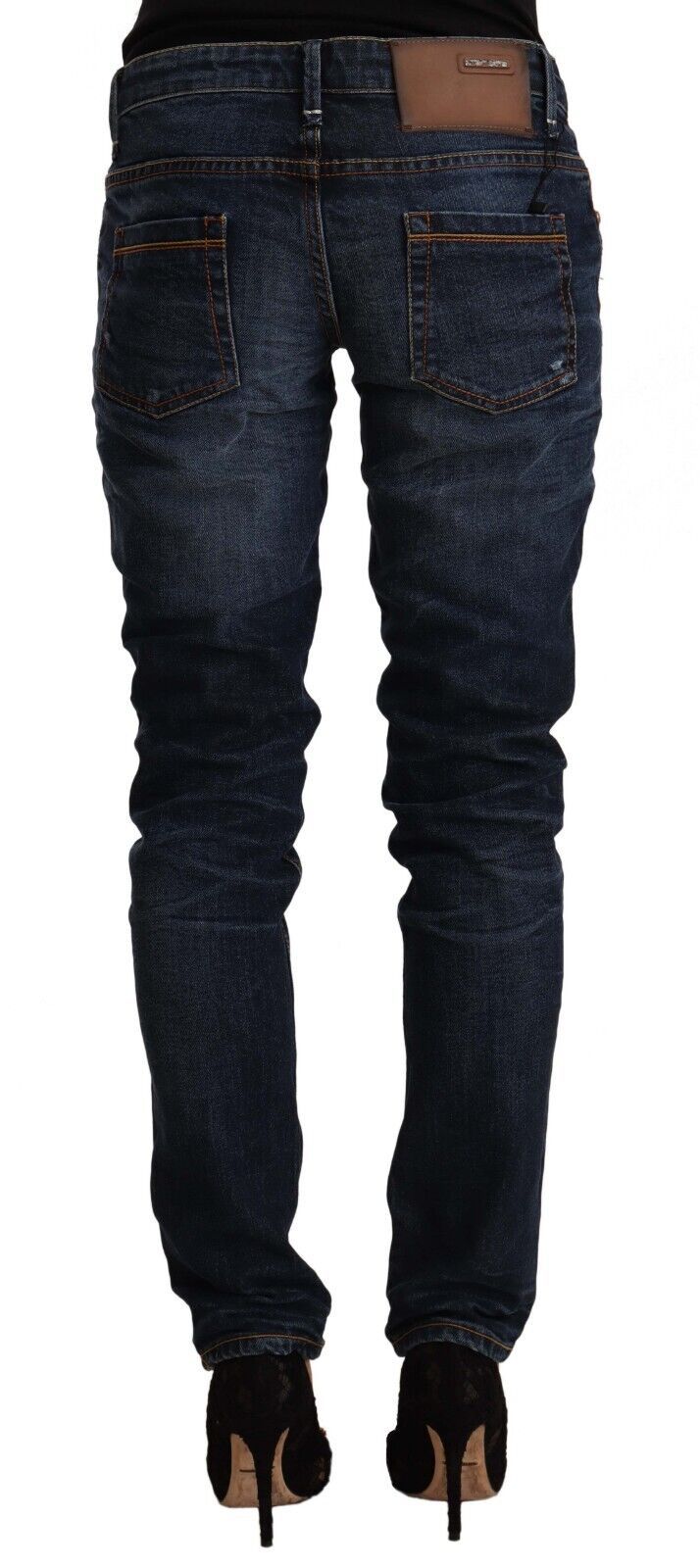 Acht Chic Slim Fit Blau gewaschener Denim