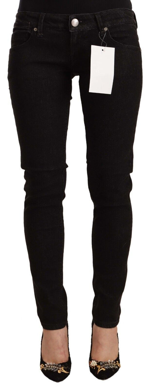 Eight Slim Low Waist Skinny Jeans Black