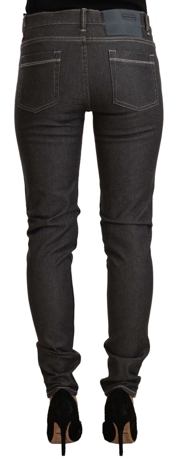 Eight Chic Mid Waist Skinny Jeans in Black