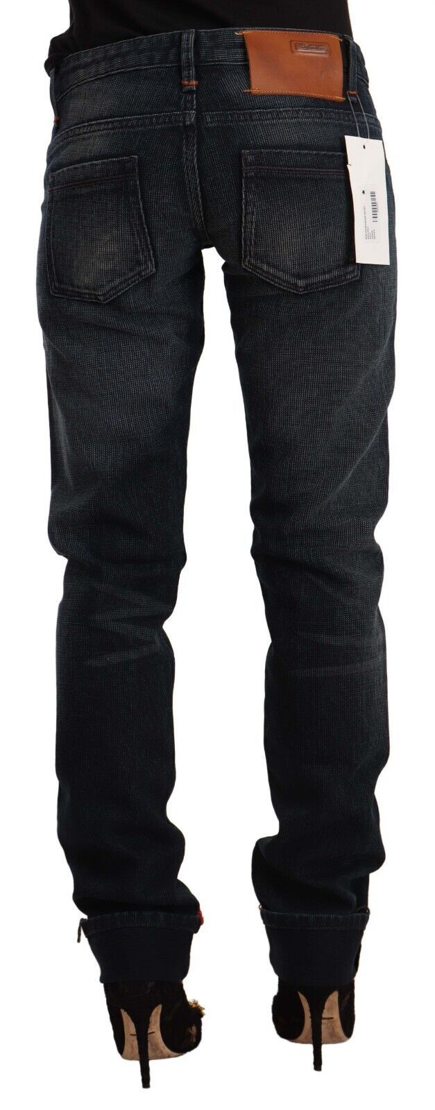 Eight Smooth Black Washed Skinny Jeans