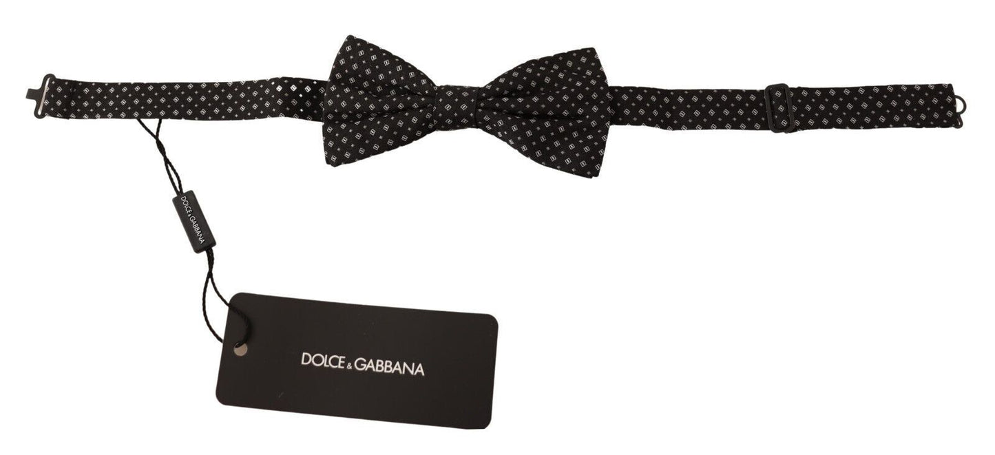 Dolce & Gabbana Elegante Seide Schwarz Fantasy Fliege