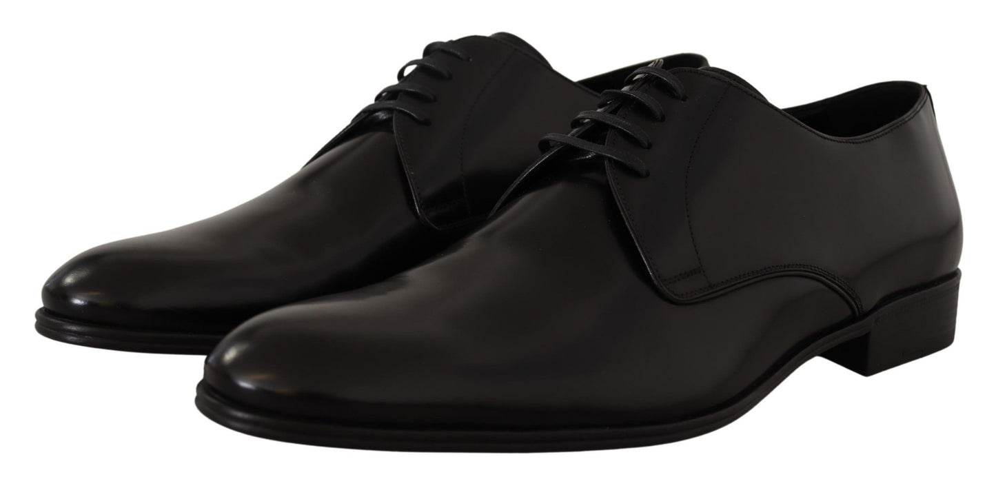 Dolce &amp; Gabbana Elegant Derby Shoes in Black Leather