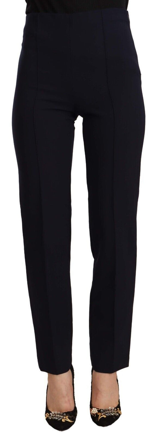 AGLINI Slim trousers with high waist and straight cut