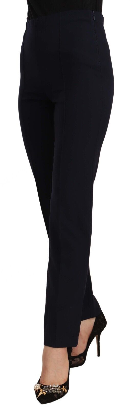 AGLINI Slim trousers with high waist and straight cut