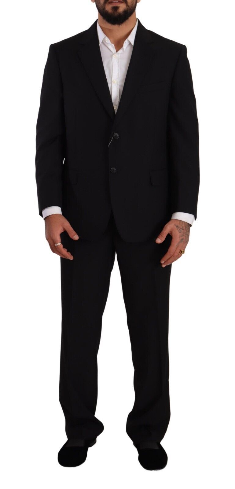 Domenico Tagliente Elegant two-piece black suit ensemble