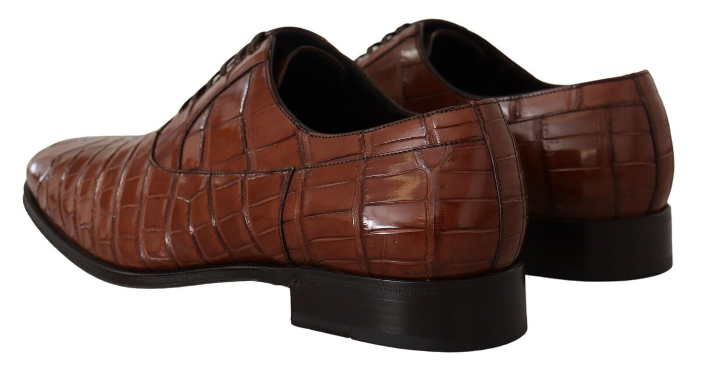 Dolce &amp; Gabbana Elegant formal shoes made of exotic crocodile leather