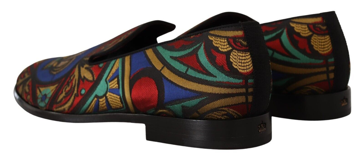 Dolce &amp; Gabbana Multicolor Jacquard Slipper Slippers