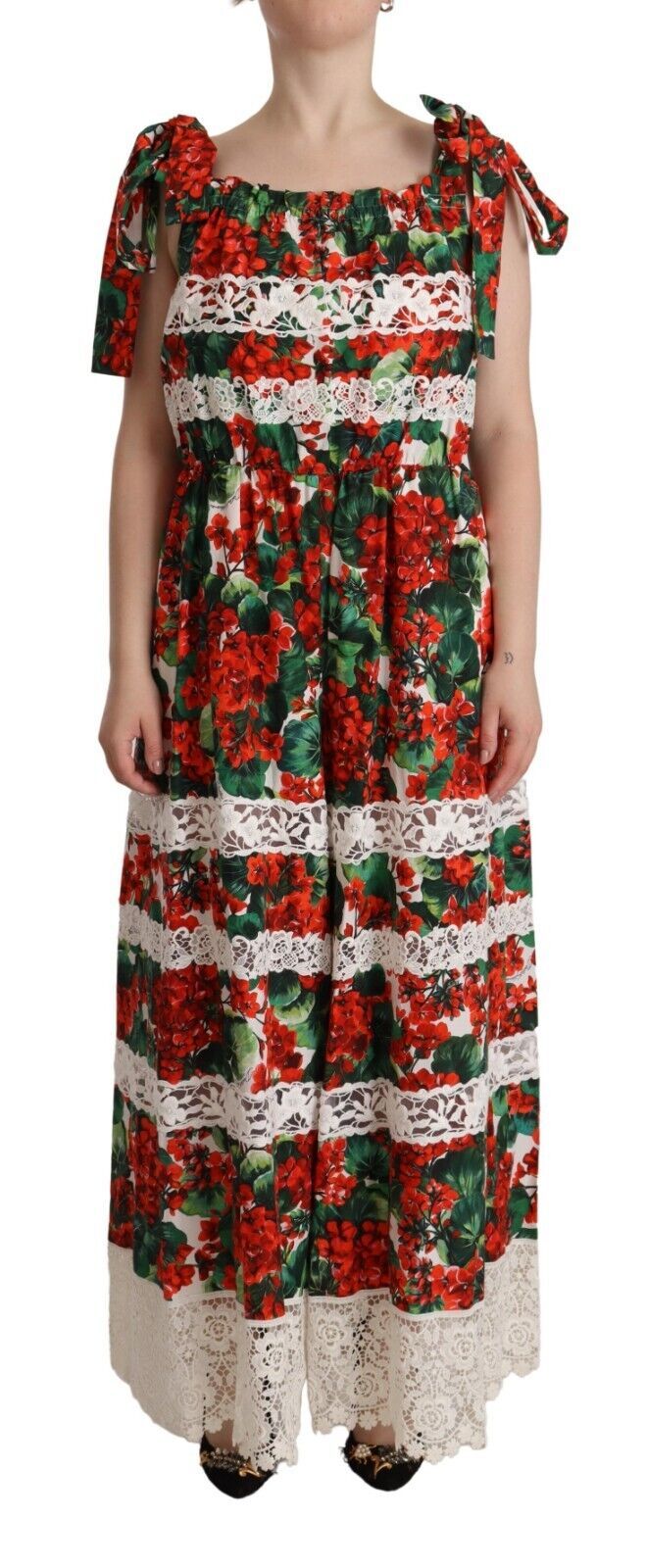 Dolce & Gabbana Multicolor Maxikleid mit Blumenmuster