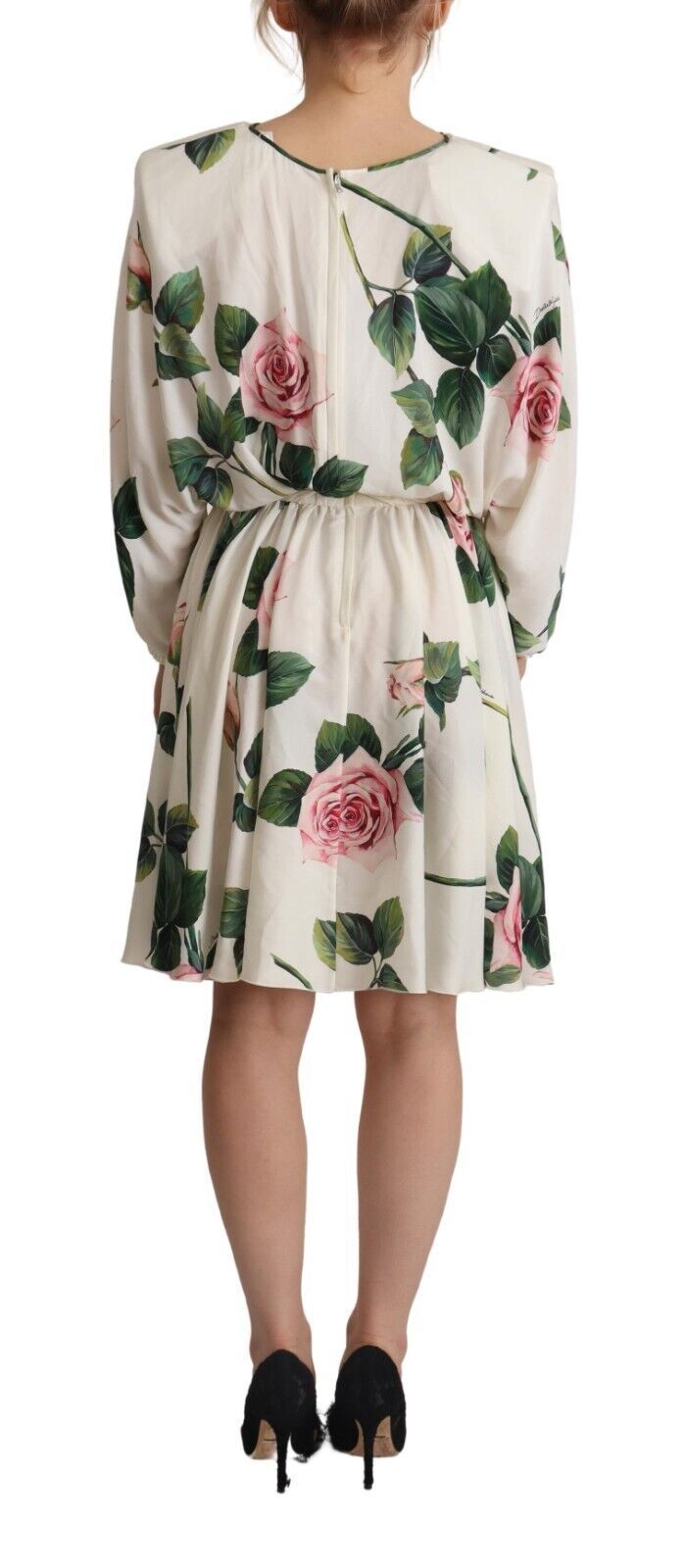 Dolce &amp; Gabbana Elegant floral silk A-line dress