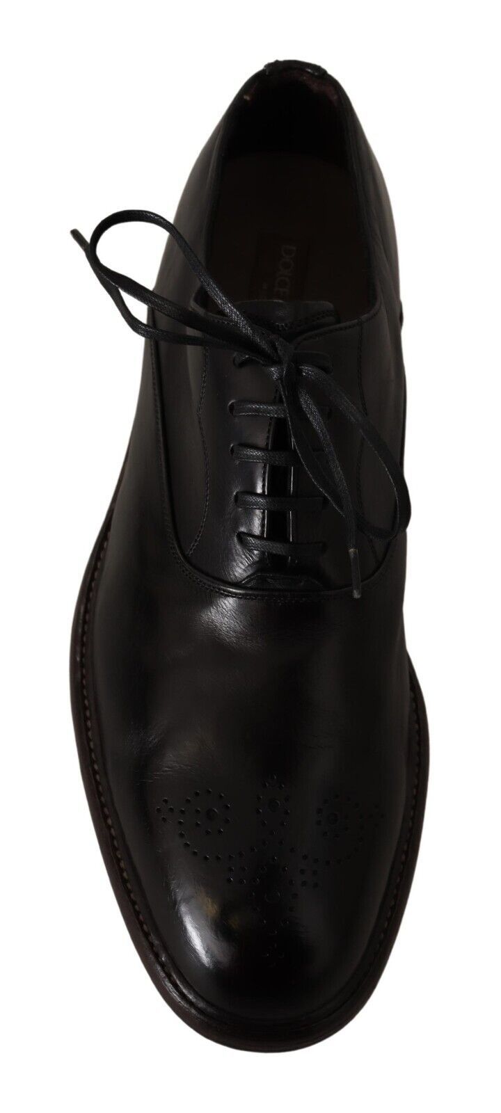 Dolce &amp; Gabbana Elegant Black Leather Derby Formal Shoes