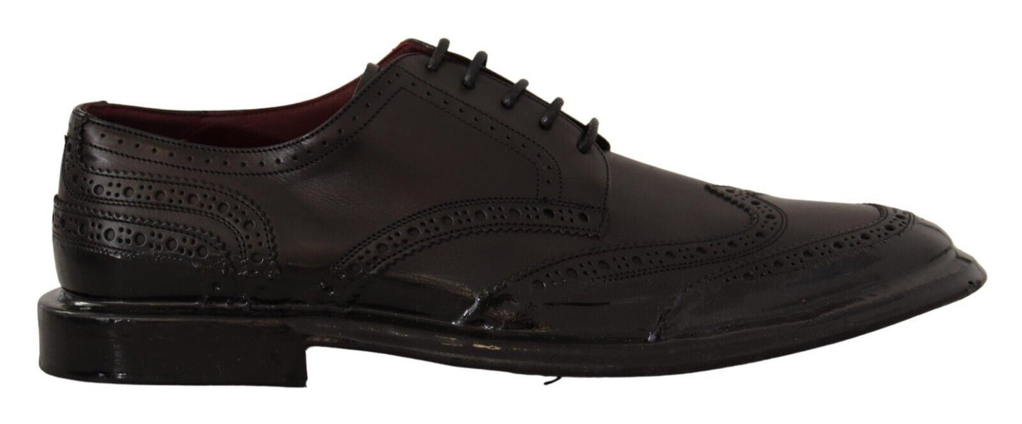 Dolce &amp; Gabbana Elegant Derby Oxford Wingtips in Calfskin