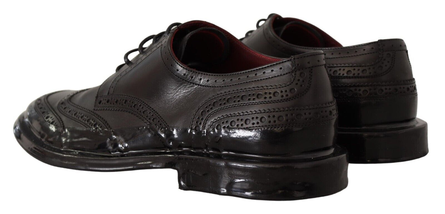 Dolce &amp; Gabbana Elegant Derby Oxford Wingtips in Calfskin