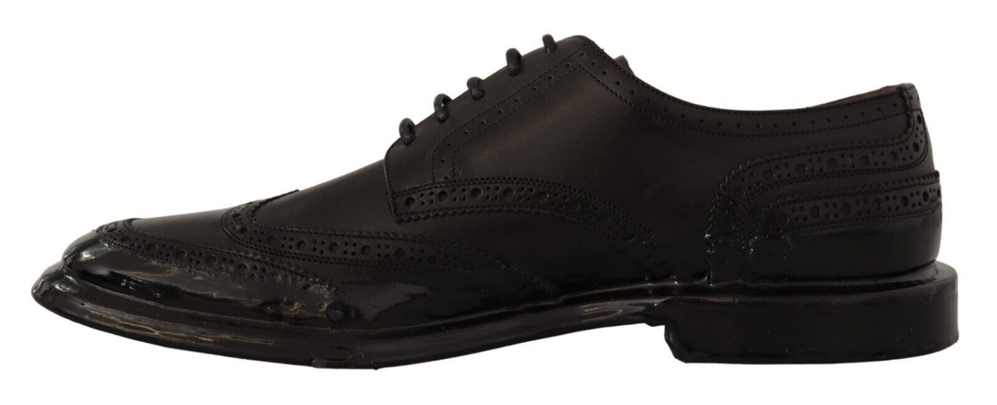 Dolce &amp; Gabbana Elegant Derby Oxford Wingtips in Calfskin