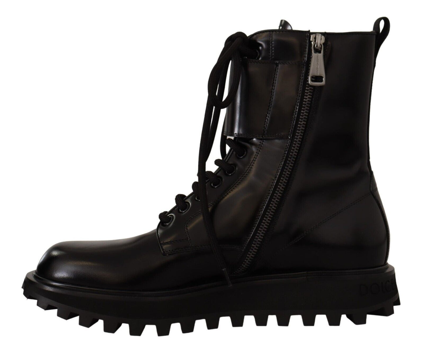 Dolce &amp; Gabbana Elegant black leather ankle boots